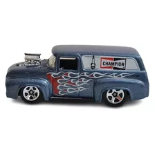 56 Ford F-100 Panel Cor Sinaleira 2010 Hot Wheels 1:64 Loose