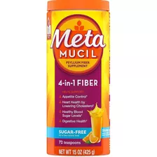 Metamucil 4 En 1 Sin Azucar 72 Servicios Americano