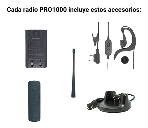 3 Radios Uhf Pro1000 16 Canales Compatible Motorola Kenwood Foto 2
