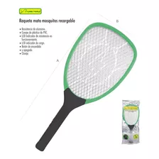 Raqueta Eléctrica Mata Mosquitos Y Moscas Lion Tools Calidad Color Verde