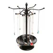 Mygift Soporte Para Arbol De Joyeria De Metal Negro, Organiz