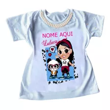 Camiseta Infantil Luluca Youtuber Personalizada Com Nome 