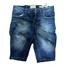 Bermuda De Jean Bershka Talle 38 Regular Fit Cotton