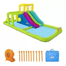 Mega Parque Inflável Aquático 7,10m X 3,10m X 2,65m Bestway Cor Verde 110v