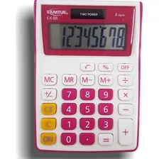 Calculadora Exaktus Ex-8 Color Rojo