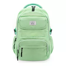 Mochila Executiva Para Notebook Em Poliéster Verde Baohua Cor Verde-pastel