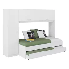 Roupeiro Bicama Multimóveis P/colchão 190x90cm Fg1909 Branco