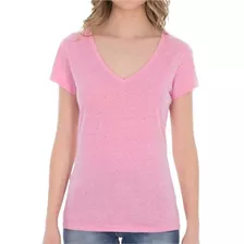 Polera Cuello V Jaspeada Mujer