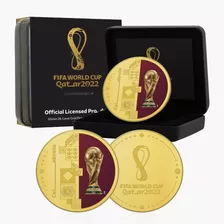 Medalha De Ouro Fifa 2022 Catar Copa Do Mundo 50 Mm