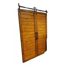 Puertas Corrediza Madera Rústica Fabricadas A Medida