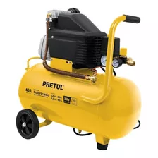 Compresor De Aire Eléctrico Portátil Pretul Comp-40lp Monofásico 40l 2hp 120v 60hz Amarillo