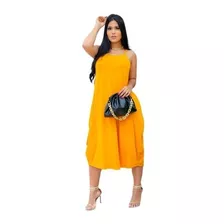 Vestido Feminino Maxi Saruel Nadador Alça Com Bolso Conforto