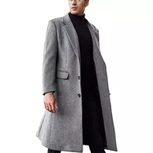 Gabardina De Abrigo De Traje Largo Blazer Casual Para Hombre