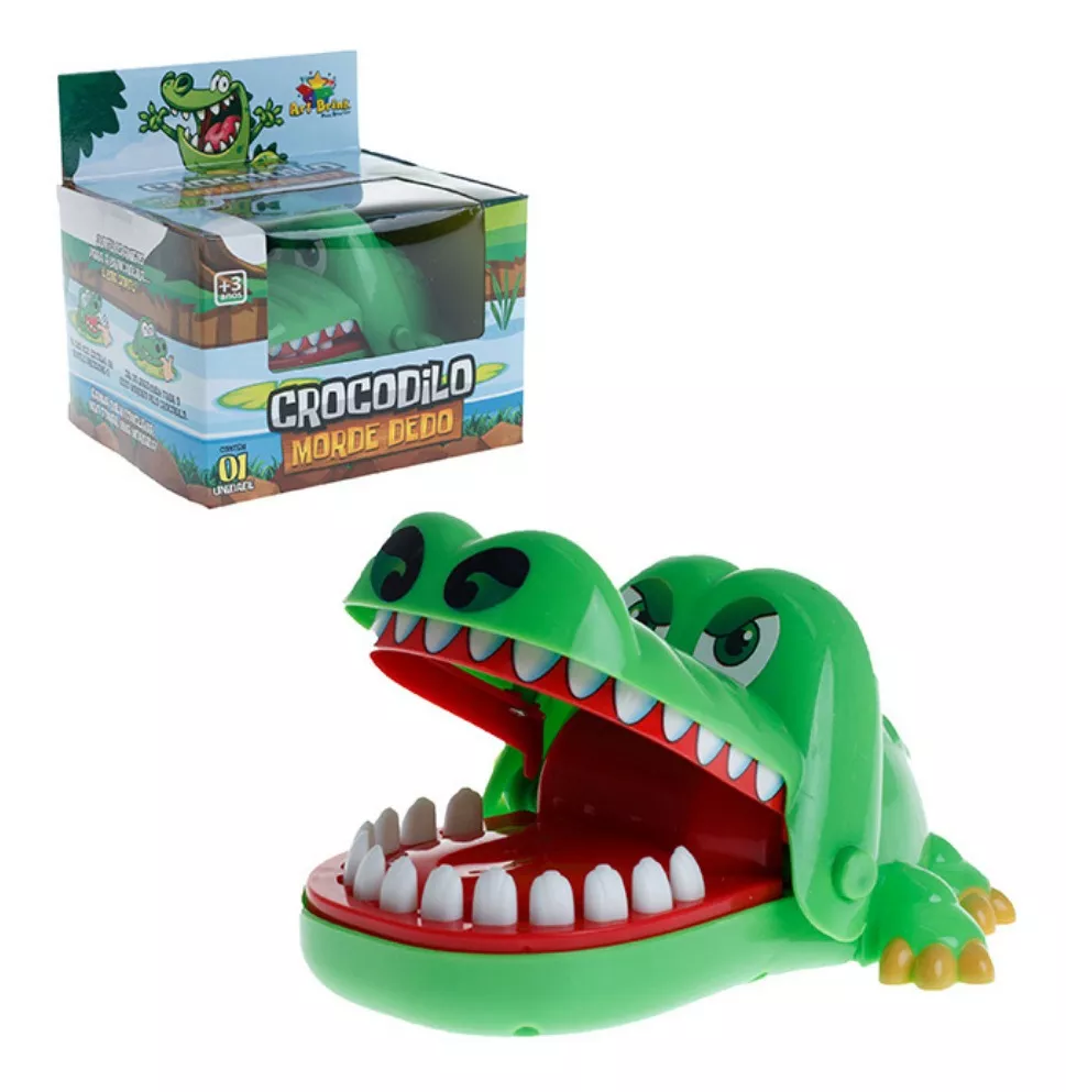 Jacaré Brinquedo Jogo Desafio Dentista Morde Dedos Crocodilo