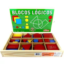 Brinquedos Educativos Madeira Blocos Lógicos Pedagógico 