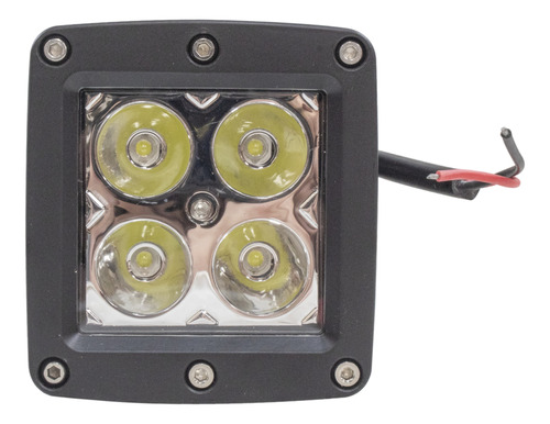 Par De Faros 4 Leds Blanco 12-24v 12w Reforzados 4x4 Jeep Foto 2