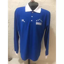 Kit 2 Camisas Polo Azul Brasil Gg Manga Longa Masculino