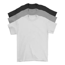 Kit 3 Camiseta Masculina Básica Algodão 30.1 Premium Atacado