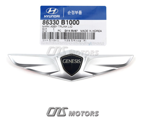 Genuine Wing Emblem Rear Trunk For 15-17 Hyundai Genesis Ddf Foto 3