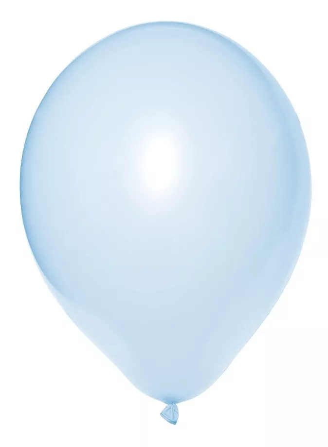 Balão Bexiga Candy Colors Azul 50 Unidades Tam. 9