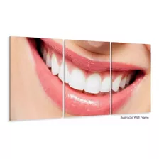 Quadro Odontologia Decorativo Consultório Sorriso 120x60 3 P