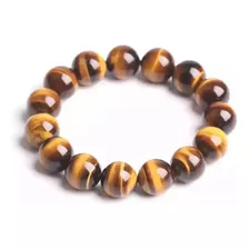 Pulseira Pedra Natural Olho De Tigre 10mm - Proteção E Força