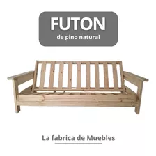 Futon De Pino Natural - 3 Cuerpos - 3 Posiciones