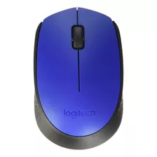 Mouse M170 Receptor Usb Sem Fio Logitech Cor Azul/preto