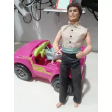 Boneco Ken Mais Carro Da Barbie Antigo Raro