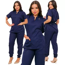 Pijama Cirúrgico Hospitalar Feminino Jogger Scrubs Gabardine