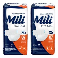 Fralda Geriátrica Mili Xg 2 Pct Kit C/14 Unidades