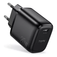 Carregador Rápido Usb-c 20w Pd Quick Charge 3.0 Topk B110p