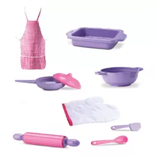 Jogo De Cozinha Bom Chef Menina Rosa Orange Toys Infantil