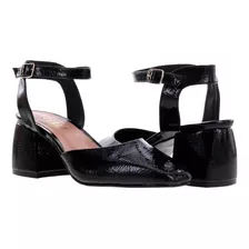 Zapatillas De Tacón Mujer Dama Superficie Charol Moda