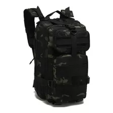 Mochila Tática Militar Impermeável Reforçada Grande 30litros Cor Preto/verde Camuflado