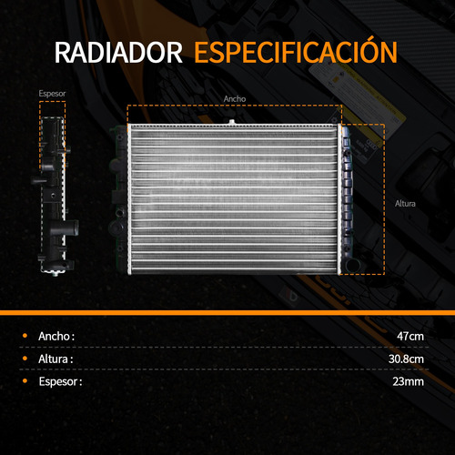 Radiador Para Vw Pointer Pickup Gol 98-10 1.6l 1.8l 2.0l Mt Foto 6