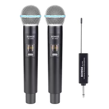 Bomge Sistema De Microfono Inalambrico Dual Uhf, 30 Canales