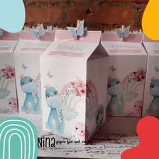 Cajas 10 Milk Box Golosineras Dinosaurios Nena