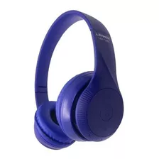 Fone De Ouvido Grande Bluetooth Headset Stereo Sem Fio Hi Fi Cor Azul Royal