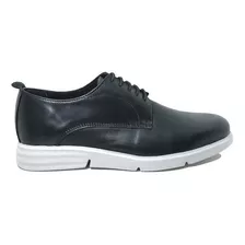 Liq Zapato Hombre Casual Acordonado Cuero Negro Base Evac