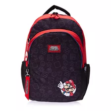 Mochila De Costas Super Mario Preto Luxcel