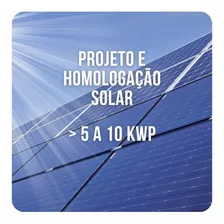 Projeto E Homologação De Energia Solar - Até 10kwp 