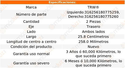 2- Tornillos Estabilizadores Traseros Xj 2010/2015 Trw Foto 2