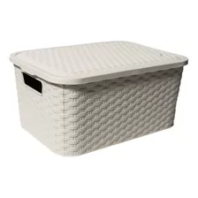 Canasto Cajón Símil Rattan Organizador Mediano Oferta!!!!