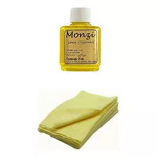 Kit Monzi Limpa Chapeados 35ml + 1 Flanela Magica Limpeza 