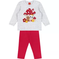 Conjunto Infantil Menina Casaco E Calça Moletom Kyly