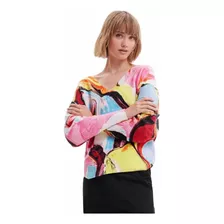 Sweater Desigual Nuevo Holgado M Colores En V