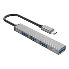 Hub De Alumínio 4 Portas Usb 2.0 E 3.0 Tipo C Orico