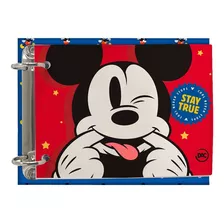 Mini Caderno Argolado Mickey Mouse Fichas 80 Folhas