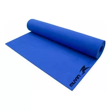 Tapete Para Yoga Em Eva Muvin Light - Tamanho 180cm X 50cm X 0,4cm - Indicado Para Iniciantes - Pilates, Estúdio Yoga, Ginástica E Treino Cor Azul